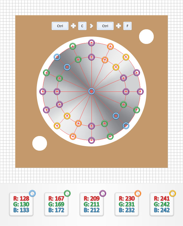 Illustrator中创建黑胶唱机6