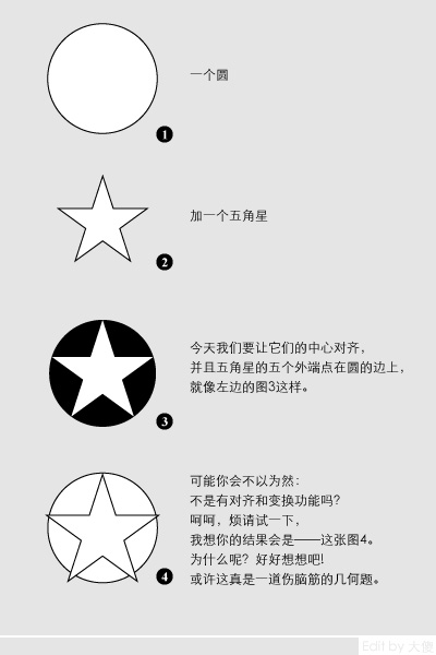 AI五星和圆形图案的连接技巧1