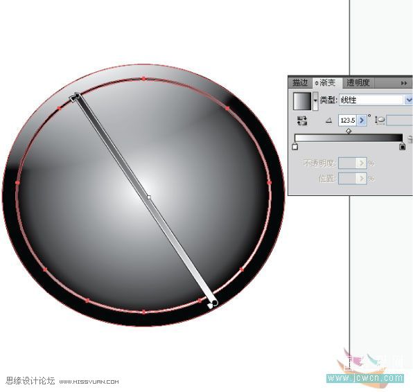 Illustrator制作矢量水晶按钮图标7