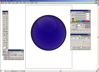 用Illustrator制作球型按钮15