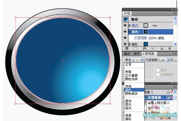 Illustrator制作矢量水晶按钮图标13