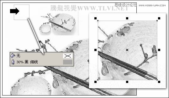 CorelDRAW绘制中国风水彩效果的盘子和筷子14