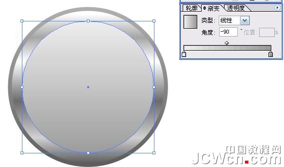 Illustrator鼠绘渐变工具运用绘制金属闹钟4