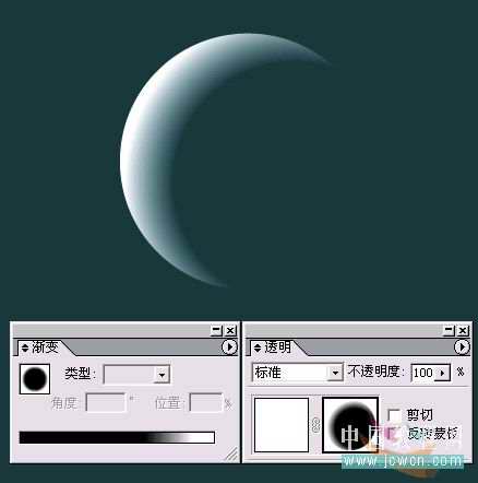 Illustrator模拟PS蒙版绘制朦胧效果月亮6