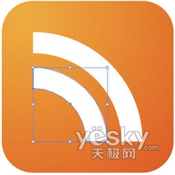 Illustrator图形绘制RSS图标按钮8