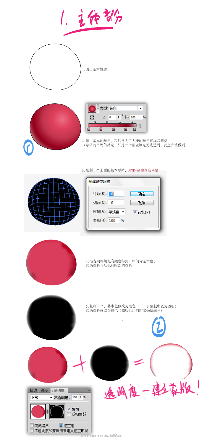 AI绘制卡通愤怒的小鸟图标3