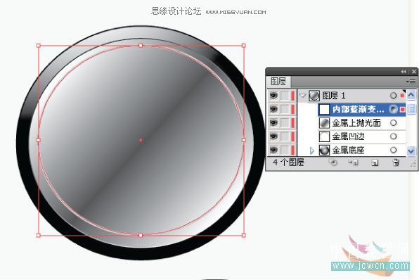 Illustrator制作矢量水晶按钮图标10