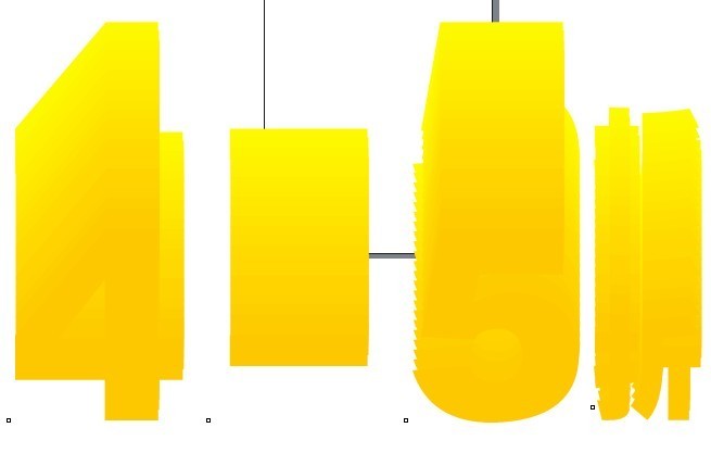 CDR简单制作立体数字效果5