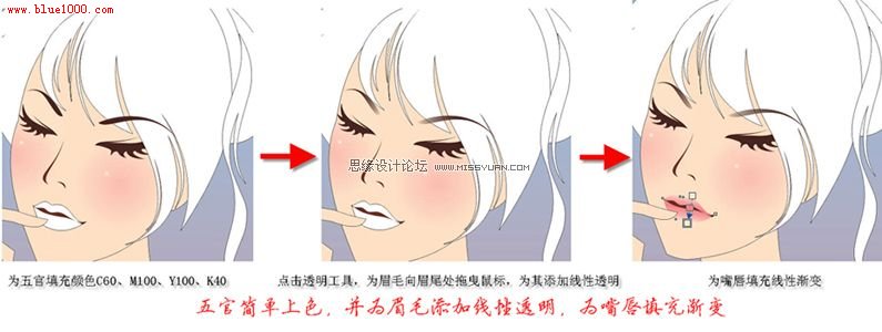 CorelDraw绘制漂亮的矢量MM教程5