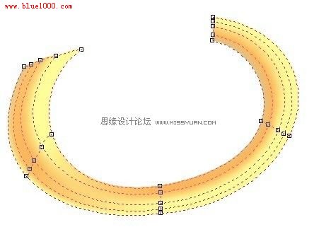 CorelDraw教程:用网格工具画个可爱卡通唢呐11