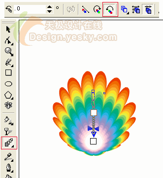 CorelDRAW交互式变形绘制孔雀5