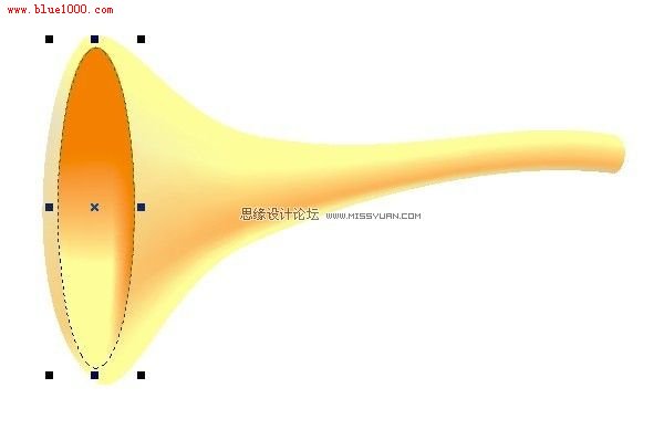 CorelDraw教程:用网格工具画个可爱卡通唢呐7