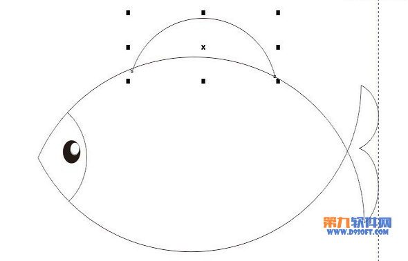CorelDRAW圆形工具制作小鱼教程9