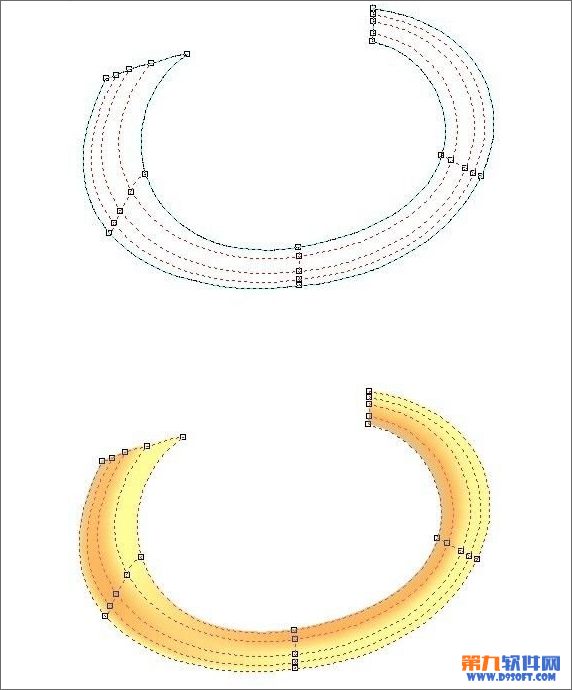 CorelDraw网格工具绘制卡通喇叭5