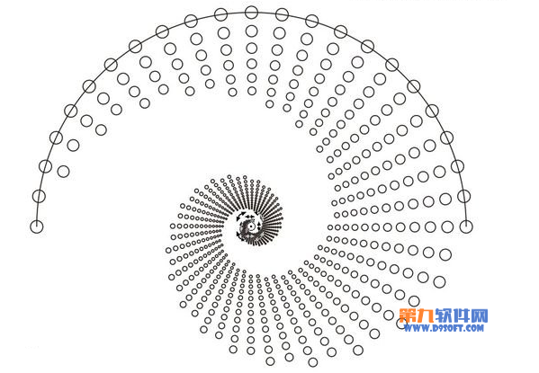 CorelDraw绘制圆点螺旋状效果3
