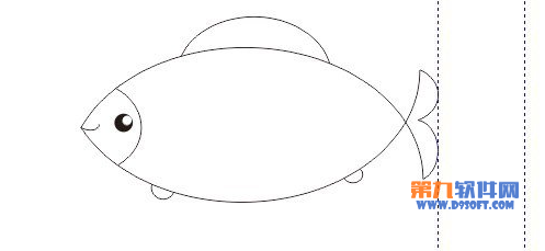 CorelDRAW圆形工具制作小鱼教程10