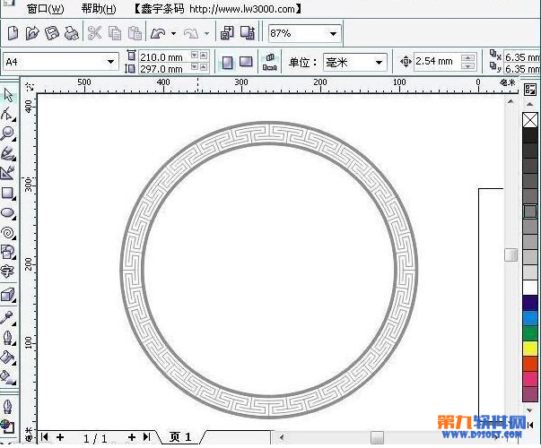 Coreldraw绘制环形花边方法7