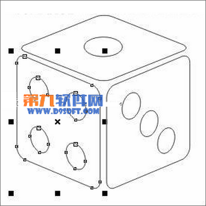 CorelDRAW制作填充不同颜色骰子1