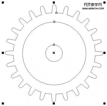 CorelDRAW绘制齿轮7