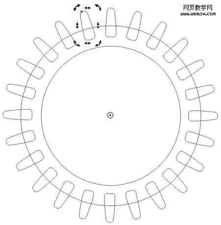 CorelDRAW绘制齿轮5