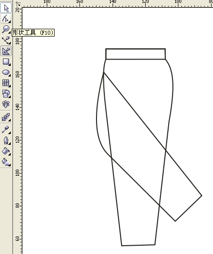 CorelDraw制作休闲裤1