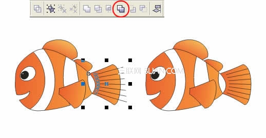 Coreldraw制作可爱小丑鱼4