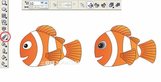 Coreldraw制作可爱小丑鱼5