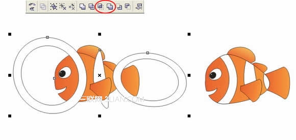 Coreldraw制作可爱小丑鱼3