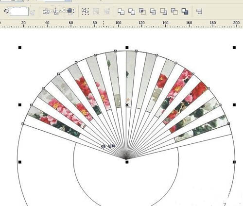 CorelDRAW绘逼真漂亮的国画折扇8