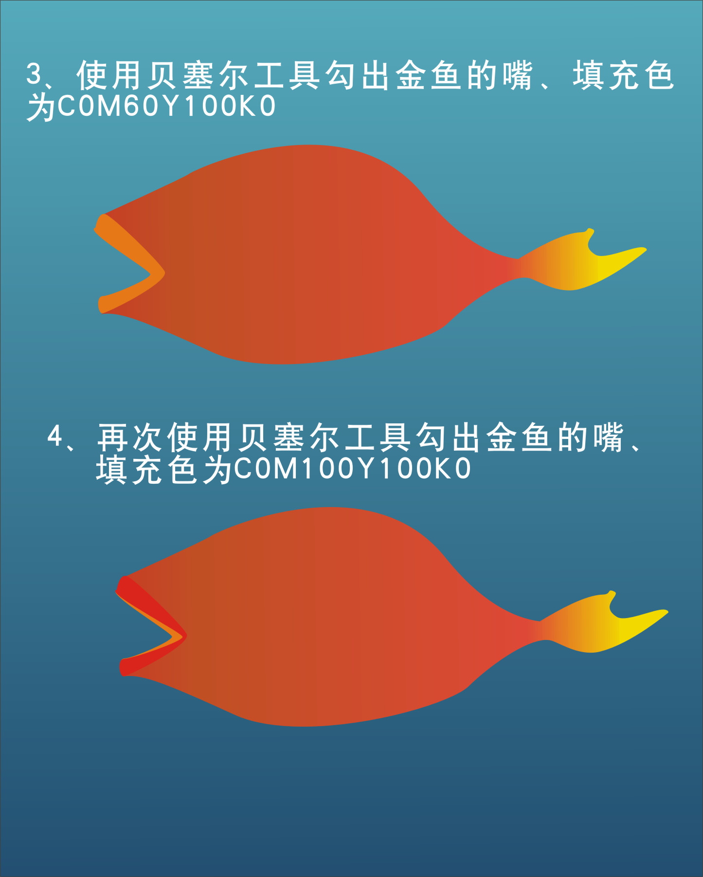 CorelDraw绘制金鱼4