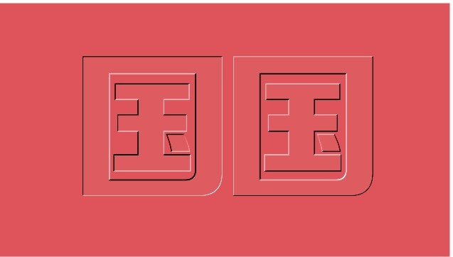 CDR制作凹凸文字效果2