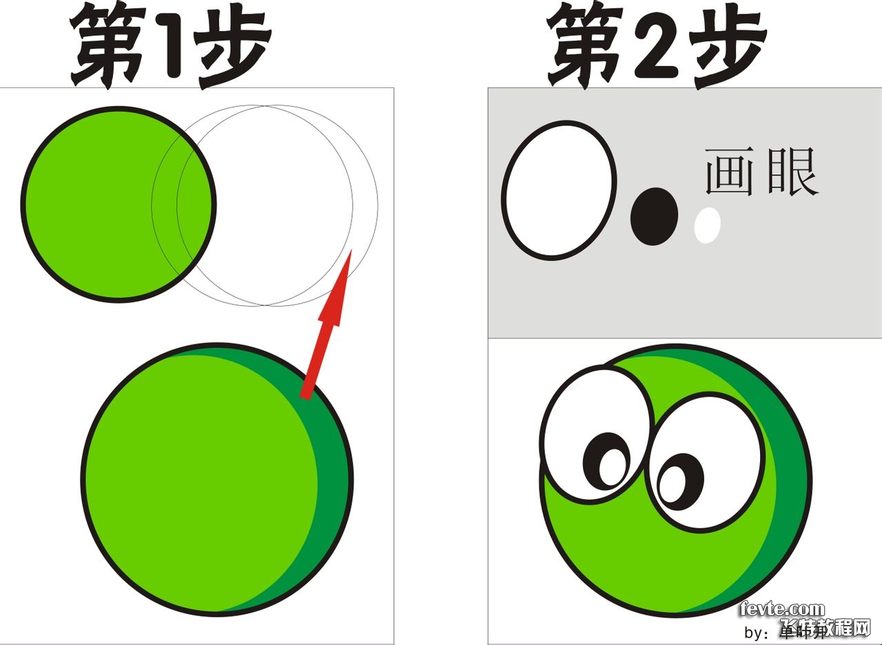 CDR绘制毛毛虫技巧2