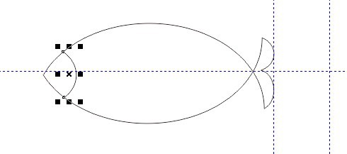 CDR全部圆形工具简单绘制小鱼10