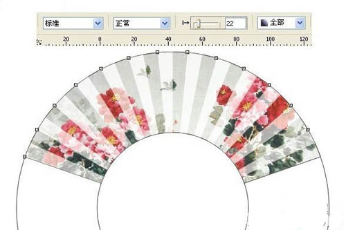 CorelDRAW绘逼真漂亮的国画折扇10