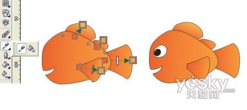 CDR绘画海底总动员小丑鱼Nemo4