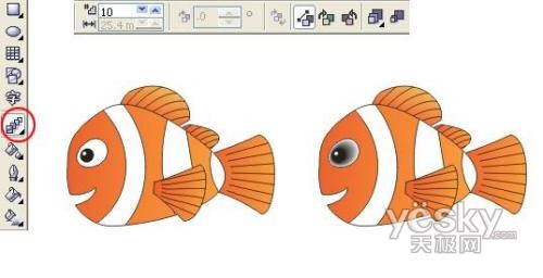 CDR绘画海底总动员小丑鱼Nemo8