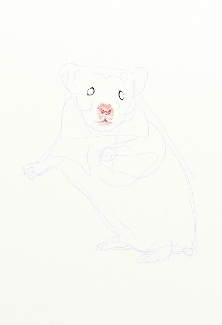 painter绘制一只可爱的小老鼠插画10