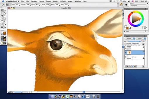 Painter临摹手绘可爱小鹿6