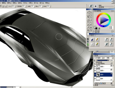 Painter教程:通过手绘制作帅气的极品跑车5
