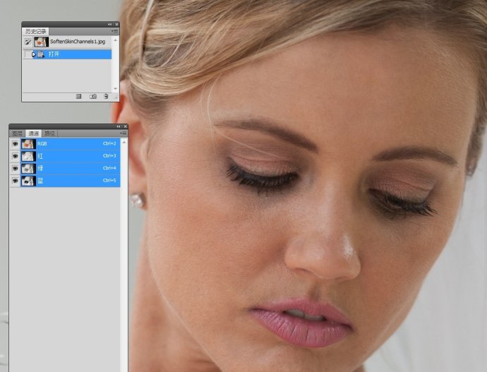 Photoshop给婚纱人像肤色精细修图3