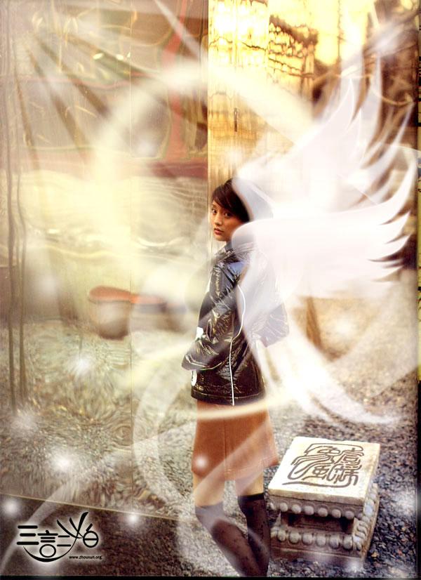 PhotoShop为美女照片打造梦幻天使效果教程3
