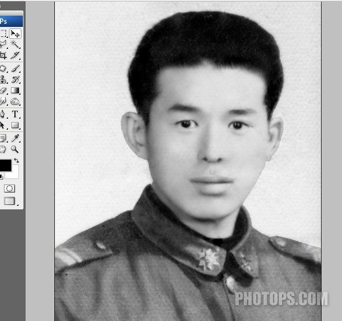 PhotoShop修复旧照，给老照片翻新教程5