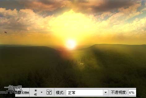Photoshop打造漂亮的森林日出效果9