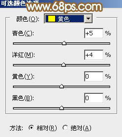 PS给原野美女图添加秋季青红色19