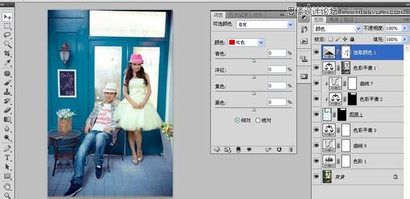 Photoshop调出唯美的韩式风格婚纱照片15