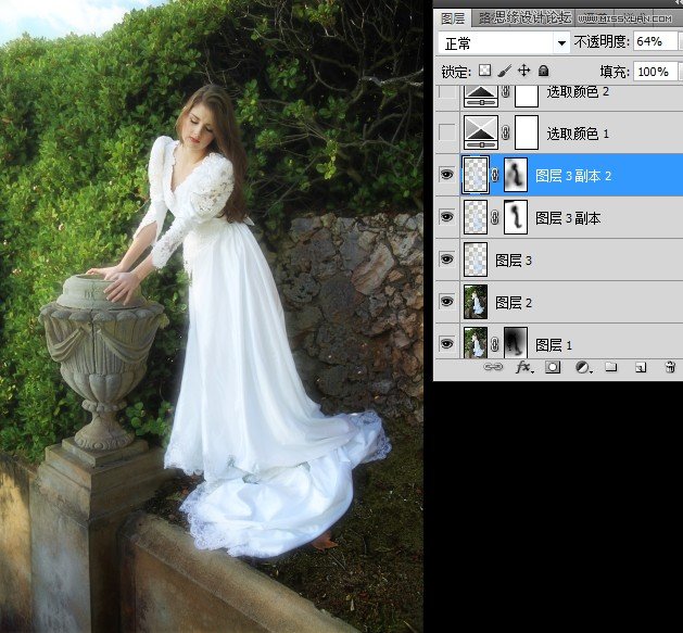 Photoshop调出新娘照片唯美的柔色效果5