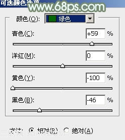 Photoshop给绿草丛中的人物调出淡调甜美的青绿色6