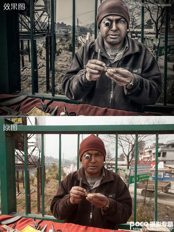 调出人像照片超酷的金属暗色效果1