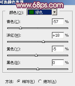 Photoshop给林间人物加上柔美的早秋色技巧5