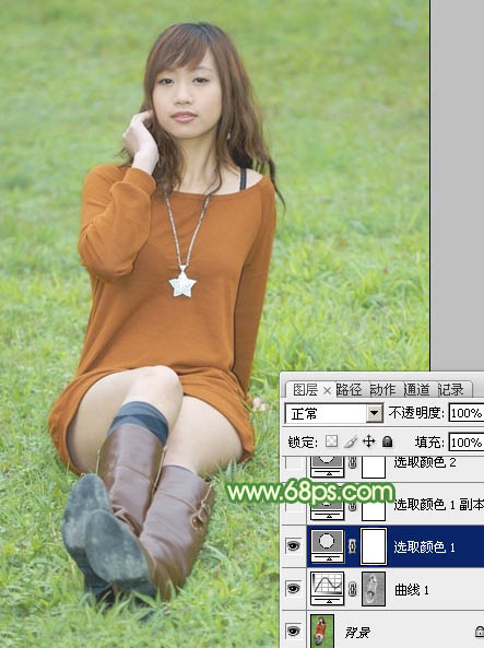 Photoshop给人物照片增加淡美的阳光色9